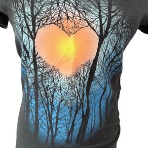 Eastern Mountain Sports  Tee  Women  XS V-Neck  Black Organic Cotton Good Cond.